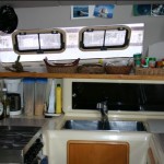 sailing charter catamaran kitchen