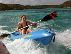 kayaking on sailing holidays